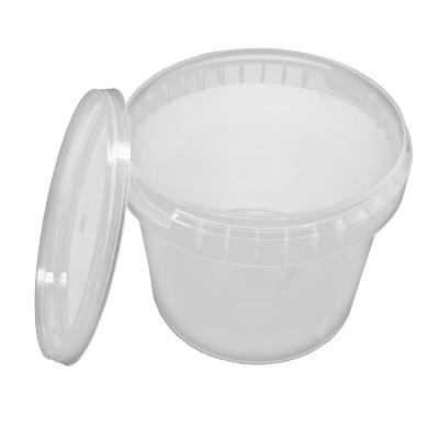 China Wholesale 880ml Disposable Tamper Proof Cookie Pail Plastic Clear Round Food Container Tub for sale