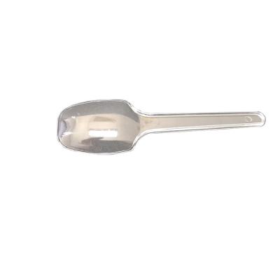 China Environmental Cutlery Individually Wrapped Disposable Clear Tea Spoon Ice Cream Spoon White Plastic Cutlery PS Spoons for sale