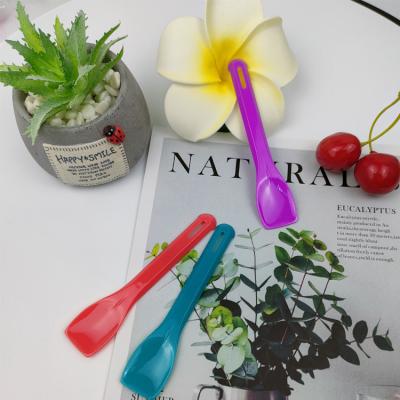 China Ice Cream Guangdong Supplier Export Italy Colored Plastic Disposable Mini Ice Cream Scoop With Hole 96mm for sale