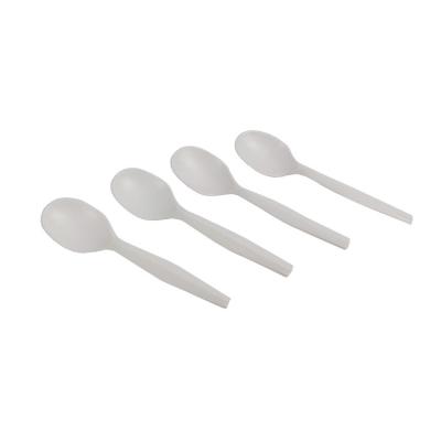 China BPI Food Grade OEM ODM Plastic Biodegradable Ice Cream Yogurt Spoon Disposable Cutlery PLA for sale