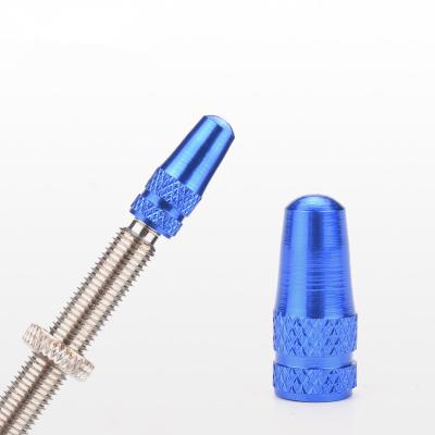 China Automobile valve stem brass presta valve with colored aluminum alloy presta dust caps for sale