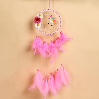 China Unique Hot Selling Gift Hang Decorations Wholesale Dreamcatcher from Amazon Unicorn Dream Catcher Modern Birthday for sale