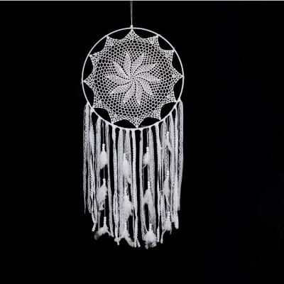 China Unique Hot Selling Handwoven Accessories Amazon Wedding Holiday Wholesale Dream Catcher Feather Decoration-Handmade for sale