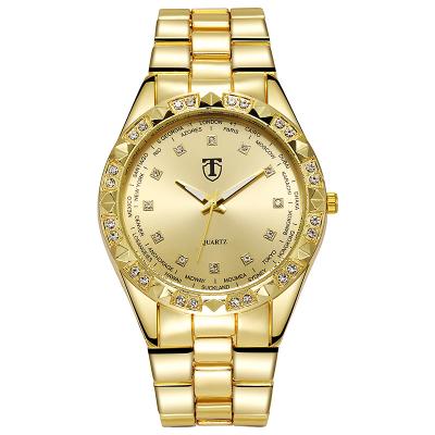 China Three needle factory direct supply small alloy quartz men's watch women's gold pair luxury watch women's quartz watch for sale