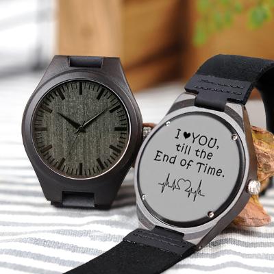 China Luxury Wholesale Custom Logo Wooden Watches Quartz Man Wristwood Watch Women Quartz Watch for sale