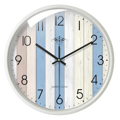 China Hot Sale 12in Quartz Clock Simple Home Antique Living Room Wall Clock Creative Amazon Style Bedroom Wall Clock for sale