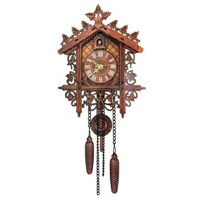 China Amazon Style Retro Wall Clocks Sale Roman Numerals Cuckoo Wall Clocks Cuckoo Clocks Classic Swing Home Antique Decor Antique for sale