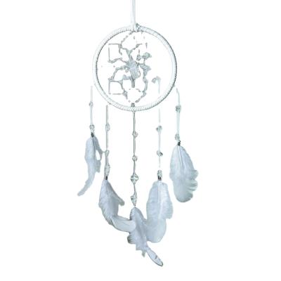 China Handmade Memorial Wind Pendant Wind Chimes Multifunctional Feather Dream Catcher DIY Windchimes Rings Gifts for Women Wind Chime for sale