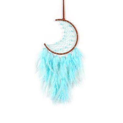 China Amazon Unique Hot Selling Crafts Feather Dream Catcher Bedroom Wind Chime Dorm Creative Decor Pendant Dreamcatcher for sale