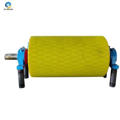 China High Load Capacity Coal Roller Hard Pinch Rubber Rollers Hard Rubber Rollers Polyurethane Roller for sale