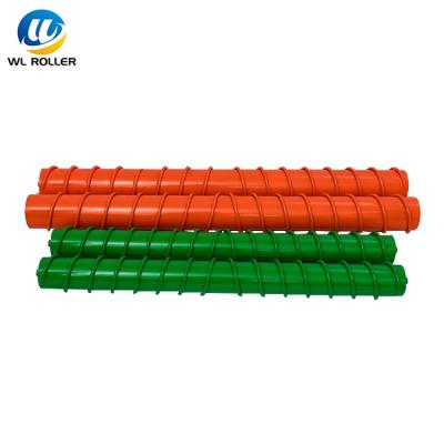 China Heavy Duty Construction Industry Belt Conveyor Spiral Roller Waiting Roller for sale