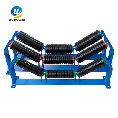 China Heavy Duty Training Construction Project Support Belt Shaped Idler Frame For Conveyor Belt for sale