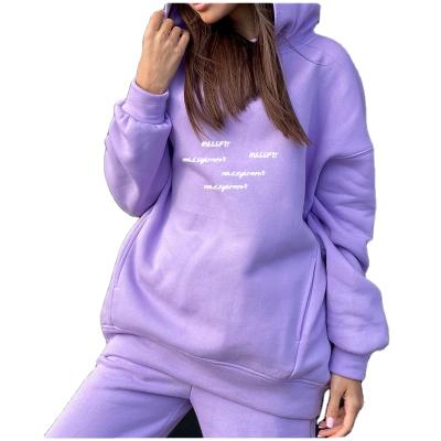 China Anti-pilling 2022 unisex clothes women shear suit set women and Hoodie and men pullover sweater sports tracksuit for sale