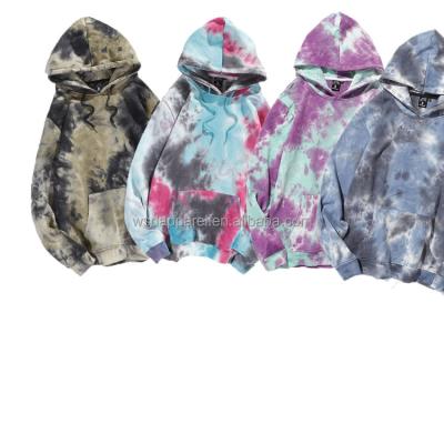 China 2021 QUICK DRY wholesale black tie dye cotton tie die oversized hoodie tie dye for sale