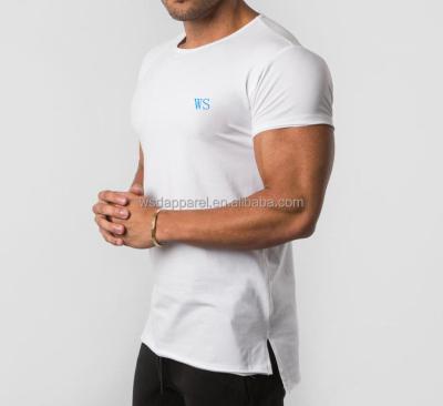 China Anti-wrinkle china 95 cotton 5 elastane T-shirts gym sport wear slim fit T-shirts bulk printing wholesale for sale