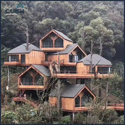 中国 Twin light steel prefabricated wooden garden tiny modular modern chalet prefab houses with AS NZS EN AISI standard certification 販売のため