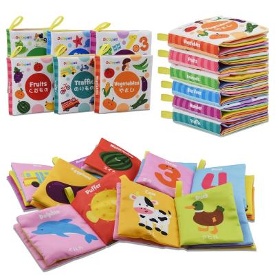 China Healthy Soft Tissue Stuffed Crinkle Reading Educational Baby Books 6 Themes Colorful Soft Sensory Toys For Kids Ages 0+ for sale