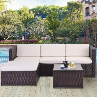 China Modern High Quality Modern Rattan Aluminum Garden Sofa Set Outdoor Patio Furniture Set for sale