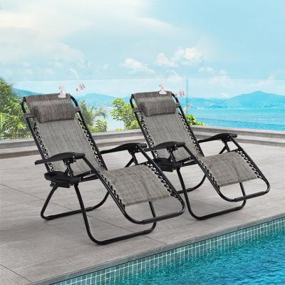 China Modern Cheap Heavy Duty Outdoor Foldable Portable Steel Beach Lounge Chair for sale