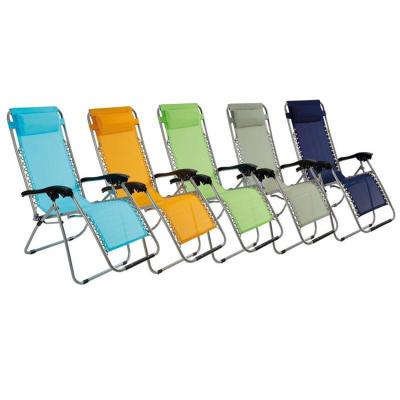 China Outdoor Modern Garden Steel Frame Foldable Portable Adjustable Beach Lounger for sale