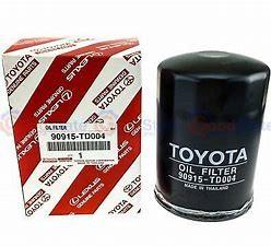 China Filtro de óleo pretos Eco do carro do OEM TOYOTA 90915-TD004 amigável à venda