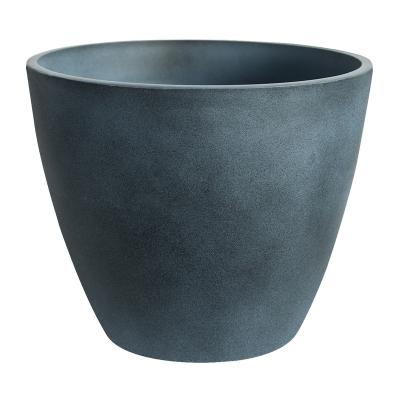 China Kailai Lightweight Medium Round Concrete-Effect Large Outdoor Plastic Planter for sale