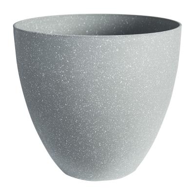 China Large Light Concrete Modern Concrete Pot Texture Faux Effect Plastic Planter for sale