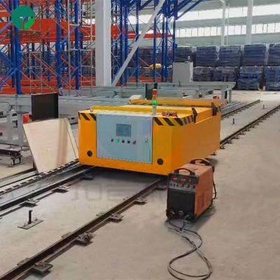 China Factory 20t Building Material Stores Battery Explosion-proof Industrial Drive Explosion-proof Electric RGV Railway Transport Guided Trolley for sale