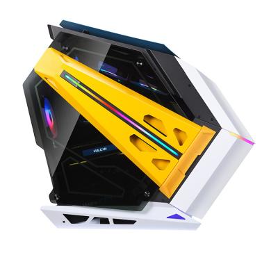 China With MechWarrior Cool Design M ATX PC Gaming Cabinet Special Gamer Cabinete With RGB Led Strip for sale