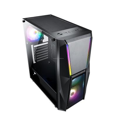 China With Fan OEM Customized Casing PC CPU Cabinet Gaming Desk ATX Computer Case H11 for sale