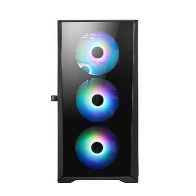 China With Side Panel Window Itx CPU Cool Micro Cabinet 350-5 ATX Mid Tower Desktop With Tempered Glass PC Gaming Computer Cooling Case for sale