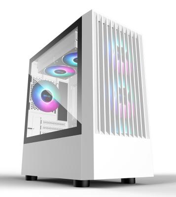 China With Fan With White Lily Appearance , Advanced Micro Case Mesh PC Case Computer Game For PC Gamer for sale