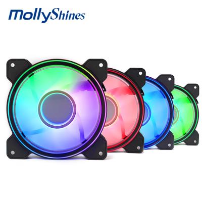 China Computer Case 120mm 24 Flowing LED Lights Multi-colors ARGB Fan PC Air Radiator Desktop Computer Case Fan New Arrival 2020 for sale