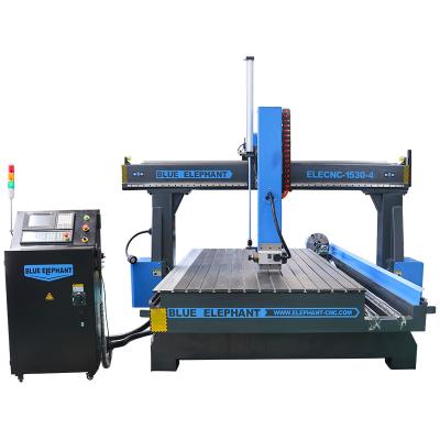 China Economic factory price ELE 1530 cnc 4axis router machine woodworking with high speed for sale