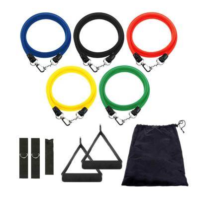 China Wholesale High Elastic Strength Workout Yoga Resistance Bands 11pcs Logo Exercise Resistance Band Custom Made for sale