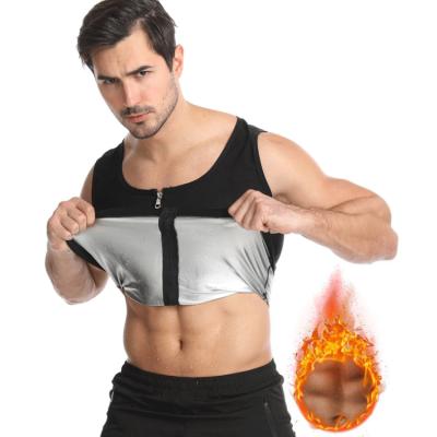 China High Quality Men's Fitness Waist Trainers Waist Trainers Sweater Vest Breathable Zipper Burst Sauna Waist Corset for sale