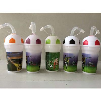 China Hot Sale Fashion Stocked Custom Logo Plastic Eco Friendly Kids Sports Water Bottle With Straw for sale