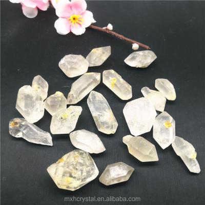 China China Natural Raw Rough Sparkling Herkimer Diamonds Double Ended Quartz Crystals Points Wholesale for sale