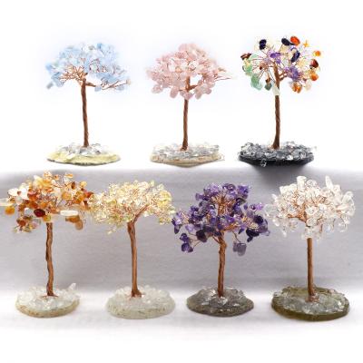 China China Rock Quartz Gravel Amethyst Crushed Crystal Agate Base Rich Stone Life Silk Tree Colorful Christmas Gifts Home Furnishing for sale