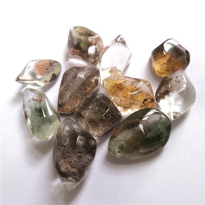 China Wholesale China Phantom Healing Natural Irregular Green Crystals Quartz Crystal Pendants Green Ghost drops pendant for sale