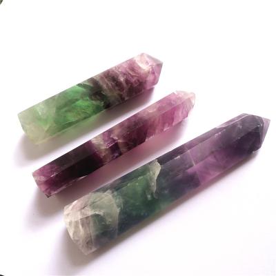 China Wholesale Natural Point Crystal Tower Wands Colorful China Healing Fluorite For Home Decoration for sale