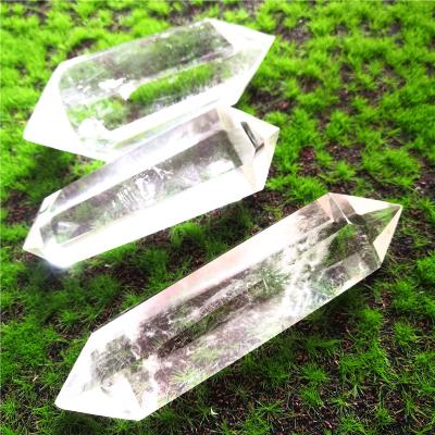 China China Hot Selling Natural High Quality People Open White Quartz Double Point Healings Crystals Tower For FengShui Decoration for sale