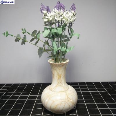 China Elegant Aquatic Plant Vase Gold Color Marble Flower Vase for Home Decoration Office Flower Vase for sale