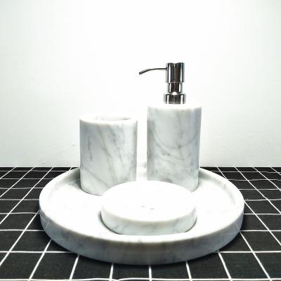 China Viable Custom Design Natural Marble Bathroom Sets for sale