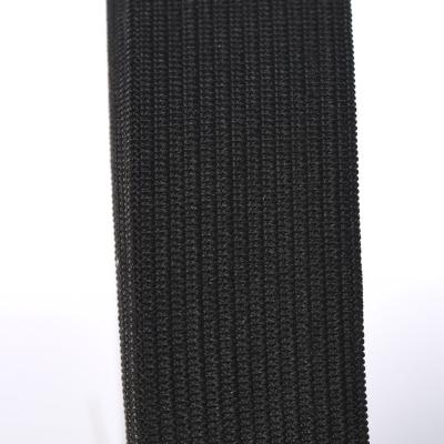 China Elastic 1/1.2 /1.5 /2 /2.5 /3 /4/5/6 inch Wide Black Knitted Elastic Band for sale