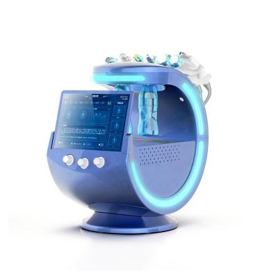 China Skin Tightening Newest 2020 Hydra Skin Analyzer 7 in 1 Intelligent Oxygen Jet Water Facial Peeling Machine Ice Blue with Scanner Skin Analysis for sale