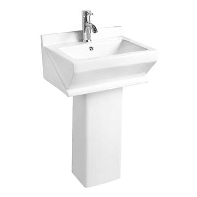 China Large Size Classic Design Super-smooth Pedestal Wash Basin Bathroom Ceramic Basin Basin for sale