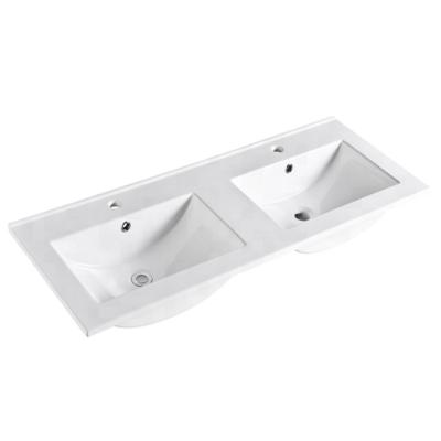 China Super-Sleek Gloss Modern Single Sink Bathroom Basin Cabinet Double Sink Vanity for sale