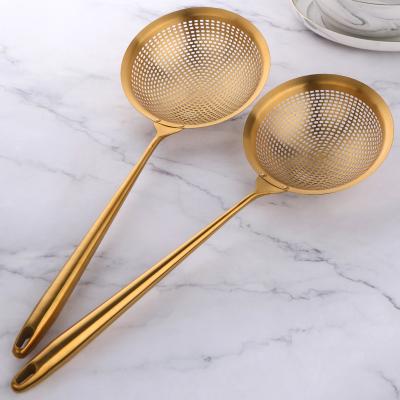 China Stainless Steel Viable Strainer Kitchen Utensils Colander Kitchen Pot Skimmer Food Hot Soup Pouch for sale