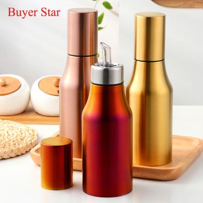 China Stainless Steel Olive Oil Viable Leak Proof Frying Oil Dispenser Bottle Household Kitchen Pot for sale